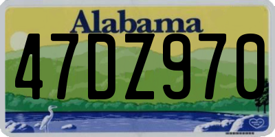 AL license plate 47DZ970
