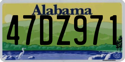 AL license plate 47DZ971