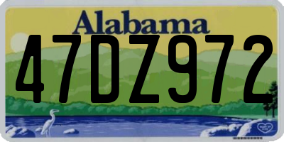 AL license plate 47DZ972
