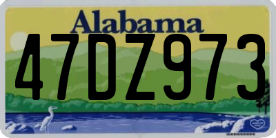 AL license plate 47DZ973
