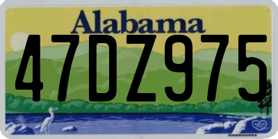 AL license plate 47DZ975