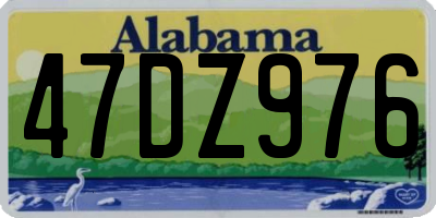 AL license plate 47DZ976