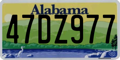 AL license plate 47DZ977