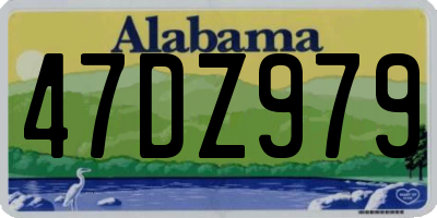AL license plate 47DZ979