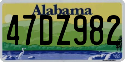 AL license plate 47DZ982