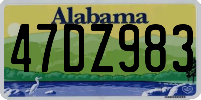 AL license plate 47DZ983