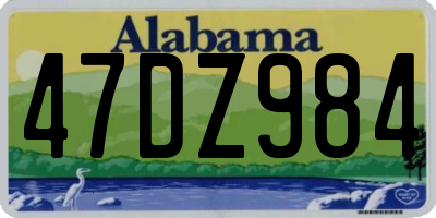 AL license plate 47DZ984