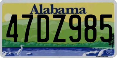 AL license plate 47DZ985