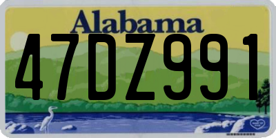 AL license plate 47DZ991