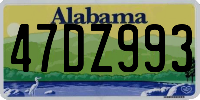 AL license plate 47DZ993