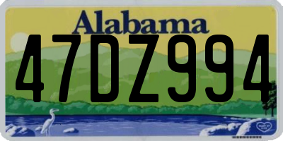 AL license plate 47DZ994
