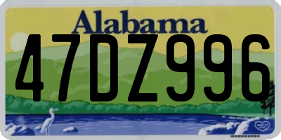 AL license plate 47DZ996