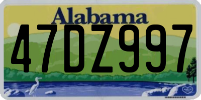 AL license plate 47DZ997