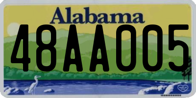 AL license plate 48AA005