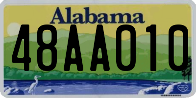 AL license plate 48AA010
