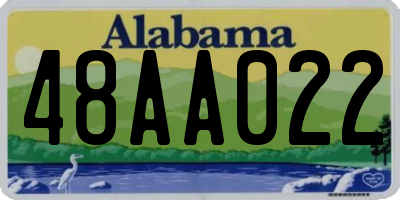 AL license plate 48AA022