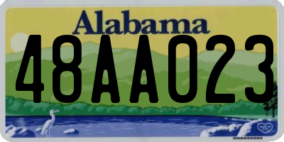 AL license plate 48AA023