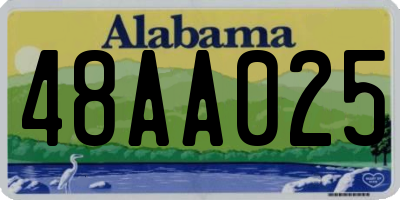 AL license plate 48AA025