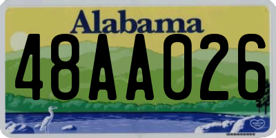 AL license plate 48AA026