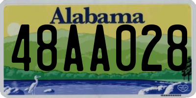 AL license plate 48AA028