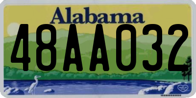 AL license plate 48AA032