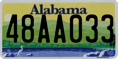 AL license plate 48AA033