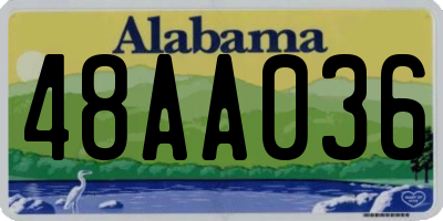 AL license plate 48AA036