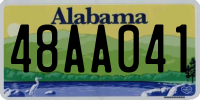 AL license plate 48AA041