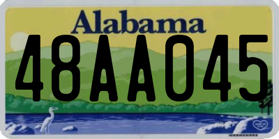 AL license plate 48AA045