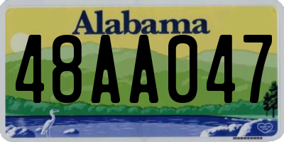 AL license plate 48AA047