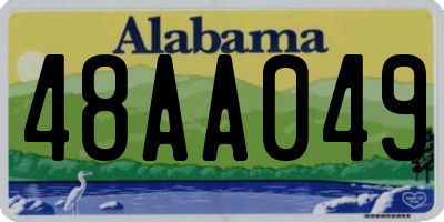 AL license plate 48AA049