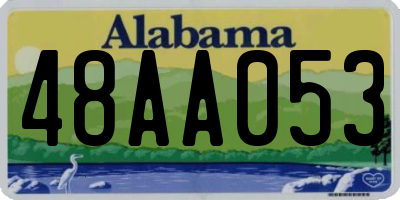 AL license plate 48AA053