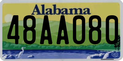 AL license plate 48AA080