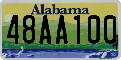 AL license plate 48AA100