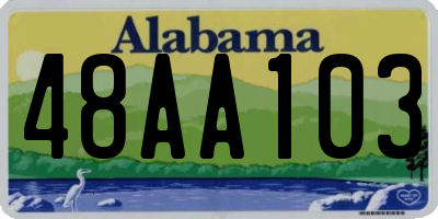 AL license plate 48AA103