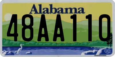 AL license plate 48AA110