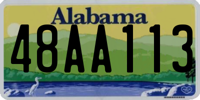 AL license plate 48AA113
