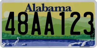 AL license plate 48AA123