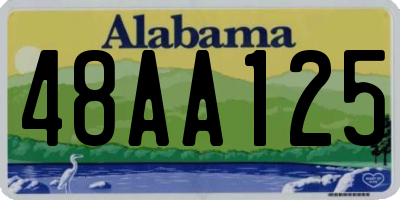 AL license plate 48AA125
