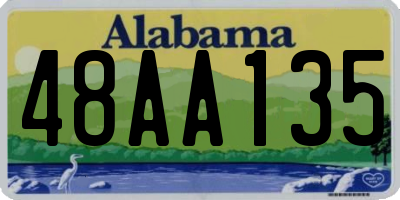 AL license plate 48AA135
