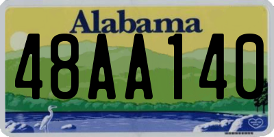 AL license plate 48AA140