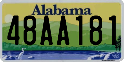 AL license plate 48AA181
