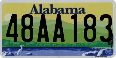 AL license plate 48AA183