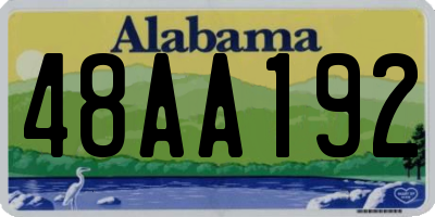 AL license plate 48AA192