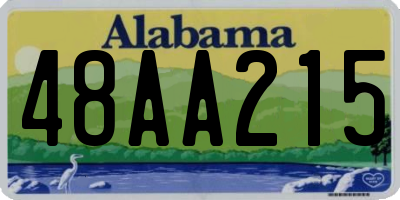 AL license plate 48AA215