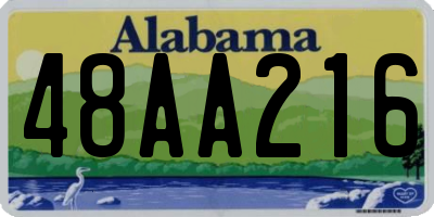 AL license plate 48AA216