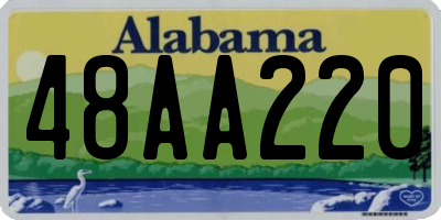 AL license plate 48AA220