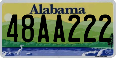 AL license plate 48AA222