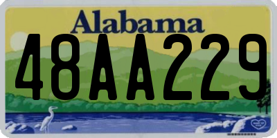 AL license plate 48AA229