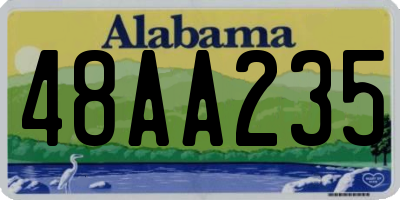 AL license plate 48AA235